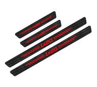 KLHYWEN 4 Pezzi Sticker Battitacco in Fibra Carbonio per Auto, per Hyun-dai IX20, Battitacco Protezione Plates Anti-Graffio Scuff Adesivi Styling Decorativi Accessori,Red