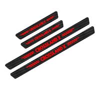 KLHYWEN Fibra di Carbonio Battitacco per Auto Sticker, per Op-El Crossland X, 4 Pezzi Battitacco Protezione Plates Anti-Graffio Scuff Adesivi Decorativi Accessori,Red