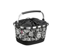 Klickfix Cestino Posteriore Carrybag Uniklip 21l Black Flowers