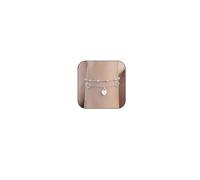KLIFOWDY Braccialetto con iniziale per donne e ragazze, in argento Sterling S925, con ciondolo a forma di cuore dalla A alla Z, regalo di Natale e di compleanno per ragazze, figlia, sorella, amici