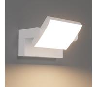 Klighten 24W Lampade da Parete LED Esterno Interno IP65, Lampade Esterno Orientabile Applique Moderno da Parete in Alluminio per Corridoio Ingresso Giardini, Bianco Caldo 2700K-3000K, Bianca