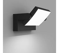 Klighten 24W LED Lampade da Parete Esterno Interno IP65, Lampada Muro Orientabile Applique da Parete Moderno in Alluminio per Corridoio Ingresso Giardini, Nero, 1500 LM, Bianco freddo 5700K-6000K