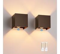 Klighten 2PCS LED Lampada da Parete Interno/Esterno con Sensore di Movimento, con Sorgente Luminosa Sostituibile Lampadina G9, 3000K Angolo del Fascio Regolabile Applique Esterno,Bronze