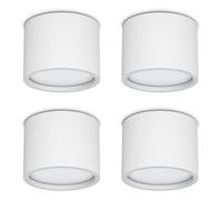 Klighten 4 Pcs faretto soffitto Cilindrico - GX53 LED faretti da soffitto Rotondi, Bianco Farette da Soffitto, faretto a soffitto Alluminio, Per Soggiorno, 80x60mm, Lampadina non Inclusa