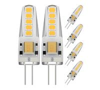 Klighten 6 pezzi G4 Lampadina LED 3W, Equivalente a 30W Lampada Alogena, 300LM, AC/DC 12V, Bianco caldo 3000K, Angolo di visione 360°, Non Dimmerabile
