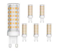 Klighten 6 pezzi Lampadina LED G9, Bianca Calda 3000K, 9W Equivalente 70W Lampada Alogena, Angolo di visione 360°, AC220-240V, Ideale per Camera da Letto Soggiorno Cucina Sala
