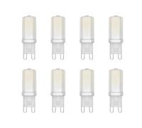 Klighten 8 pezzi G9 LED Lampadina 3W, Bianco Freddo 6000K, Angolo di visione 360°, Non Dimmerabile, AC220-240V, Ideale per Camera da Letto Soggiorno Cucina Sala