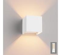 Klighten 9W Lampade da Parete per Interni/Esterno Bianco Caldo 3000K Applique da Parete Con G9 Lampadina Sostituibile, per Portico, Bagno, Corridoio,Balcone (Bianca)