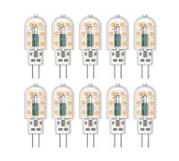 Klighten G4 LED Lampadina, 10 Pezzi 3W G4 Lampada, AC/DC 12V Lampadina, 3W Equivalenti a 25W Lampada Alogena, Bianco Caldo 3000K