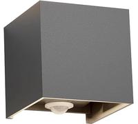 Klighten Lampada da esterno, 12W Applique da Parete con sensore di movimento per luci esterni/interni Lampada da parete con fascio regolabile IP65 Impermeabile 4000K,Grigio scuro