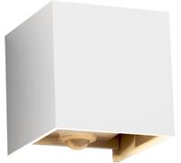 Klighten Lampada da esterno, 12W Applique da Parete con sensore di movimento per luci esterni/interni Lampada da parete con fascio regolabile IP65 Impermeabile 4000K,Bianca