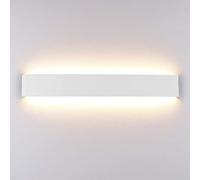 Klighten Lampada da Parete LED Interno 20W, 60cm Applique da Parete Alluminio Moderne, Lampada Muro per Soggiorno, Camera da Letto, Scala, Bagno, 1990 Lumen, Bianco Caldo 3000K, Bianco