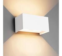 Klighten lampade da parete 24W Esterno/Interno Moderno, lampada da esterno Bianco Caldo 3000K Applique da Parete, IP65 Impermeabile, Angolo del Fascio Regolabile Applique(Bianca)