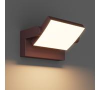 Klighten LED Lampade da Parete Esterno Interno 24W IP65, Lampada Muro Regolabile Applique da Parete Moderno in Alluminio per Ingresso Balconi Giardini, Bronzo, Bianco Caldo 2700K-3000K