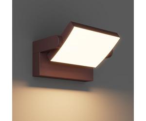 Klighten LED Lampade da Parete Esterno Interno 24W IP65, Lampada Muro Regolabile Applique da Parete Moderno in Alluminio per Ingresso Balconi Giardini, Bronzo, Bianco Caldo 2700K-3000K