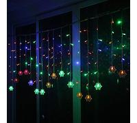 Klighten Luci Catena a Fiocco di Neve, Catena Luminosa USB 3.5m x 0.65 8 Modalità 96 LED Luci Natalizie con Telecomando Per Decorazione Natale, Halloween, Matrimoni(RGB)
