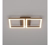 Klighten Plafoniera Led Soffitto 28W 2000LM, Lampada Soffitto Decorativa Moderna, Plafoniera Alluminio per Corridoio Cucina Camera da Letto Soggiorno, 41 x 20 cm, Bianco Caldo 3000K, Nero