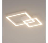 Klighten Plafoniera Led Soffitto 35W 2400LM, Lampada da Soffitto Moderna, Plafoniera Decorativa Alluminio per Soggiorno Cucina Corridoio Camera da Letto, 36 x 36 x 6 cm, Bianco Caldo 3000K, Bianco