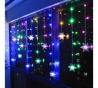 Klighten Tenda Luci LED, Luci cascata, Strisce LED, 96er Led Luci 3.5 * 0.65m Luci Stringa 8 Modalità Impermeabili IP44, per finestra, porta, patio, giardino, feste, Natale (RGB)