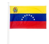 KliKil Bandiera del Venezuela di grandi dimensioni 150 x 90 cm con 2 occhielli metallici per un facile montaggio, stampa durevole resistente ai raggi UV e vento leggero - Bandiera decorativa ufficiale