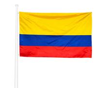 KliKil Bandiera della Colombia - Bandiera 150 x 90 cm in poliestere, resistente ai raggi UV e all'acqua, facile da posizionare con 2 occhielli metallici, ideale per celebrazioni, decorazioni ed eventi