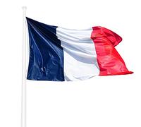 KliKil Bandiera Francia Grande Poliestere Nautico - 1 bandiera francese versione Premium 2022 super resistente alle intemperie 150x90 cm con 2 occhielli metallici. France Flag giardino decorazioni