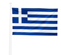 KliKil Bandiera Greca 90x150 cm - Tessuto da esterno resistente alle intemperie 150x90 cm con 2 occhielli metallici. Greece Flag giardino decorazioni