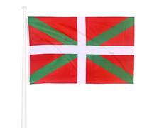 KliKil Bandiera Paesi Baschi ikurriña 150 x 90 cm con 2 occhielli metallici per un facile montaggio, stampa durevole resistente ai raggi UV e vento leggero