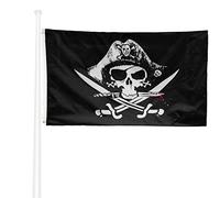 KliKil Bandiera Pirati 150x90 Spada e Pugnale - Bandiera Pirata tessuto da esterno, resistente alle intemperie con 2 occhielli metallici. Pirate Flag Knife giardino decorazioni