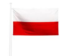 KliKil Bandiera Polacca 90x150 cm - Tessuto da esterno resistente alle intemperie 150x90 cm con 2 occhielli metallici. Poland Flag giardino decorazioni