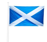 KliKil Bandiera Scozzese 90x150 cm - Tessuto da esterno resistente alle intemperie 150x90 cm con 2 occhielli metallici. Scottish Flag giardino decorazioni