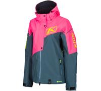Klim Alpine 2022 Giacca per motoslitta, rosa-verde-blu, taglia XS per donne