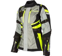Klim Artemis 2023 Giacca tessile moto, nero-grigio-giallo, taglia L per donne