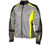 Klim Avalon, giacca tessile donna M female Grigio Chiaro/Grigio/Nero/Giallo Fluo