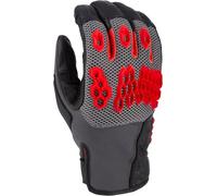 Klim Baja S4 2025 perforated Mesh Leather/Textile Enduro Motorcycle Gloves Guanti da moto enduro in pelle/tessuto a rete traforata, nero/rosso, Taglia M