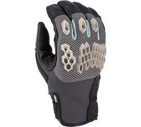 Klim Baja S4 2025 perforated Mesh Leather/Textile Enduro Motorcycle Gloves Guanti da moto enduro in pelle/tessuto a rete traforata, Grigio scuro/nero, Taglia L