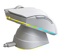 KLIM Blaze Pro Sensore ad Alta Precisione con Batteria a Lunga Durata | Mouse da Gioco Wireless RGB Ricaricabile con Stazione di Ricarica, Fino a 6000 DPI, Libertà Totale per Dominare - Bianco