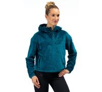 Klim Cascade 1/4 Zip Crop, felpa con cappuccio donna M female Petrolio