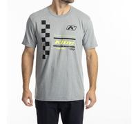 Klim Checkered Flag Tri-Blend Maglietta, nero-grigio, taglia S per maschi
