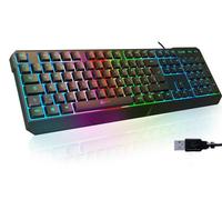 KLIM Chroma Tastiera QWERTZ TEDESCO (DE) per Gaming USB - Nuova Versione - Colori da Videogioco e Retroilluminata - Tastiera da Gioco - Tastiera per Videogame, PC PS4 PS5 Windows, Mac