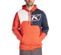 Klim Cliff Hanger, felpa con cappuccio 3XL male Rosso Fluo/Blu Scuro/Bianco
