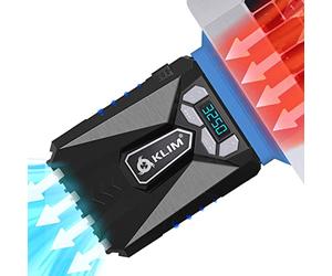 KLIM Cool Universal Raffreddatore per PC Portatile - Ventola ad Alte Prestazioni per Una Veloce Azione di Raffreddamento - Estrattore di Aria Calda USB - Blu - Nouva