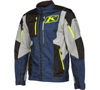 Klim Dakar Giacca tessile moto, bianco-blu-giallo, taglia XL per maschi