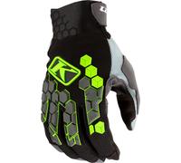 Klim Dakar, guanti 3XL male Nero/Grigio/Grigio Chiaro/Verde Fluo