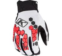 Klim Dakar, guanti S male Bianco/Nero/Rosso