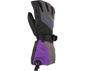 Klim Ember Gauntlet Guanti da motoslitta da donna, nero-porpora, taglia L per donne