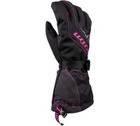 Klim Ember Gauntlet Guanti da motoslitta da donna, nero/rosa, Taglia L