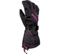 Klim Ember Gauntlet Guanti da motoslitta da donna, nero/rosa, Taglia XL