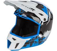 Klim F3 Carbon DNA Casco da motoslitta, nero-bianco-blu, taglia M per maschi