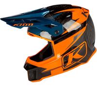 Klim F3 Carbon Pro, casco enduro XXL male Nero/Arancione/Blu Scuro